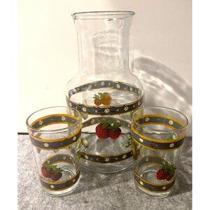 Vintage Kig Carafe With Two Matching Glasses  # 2102